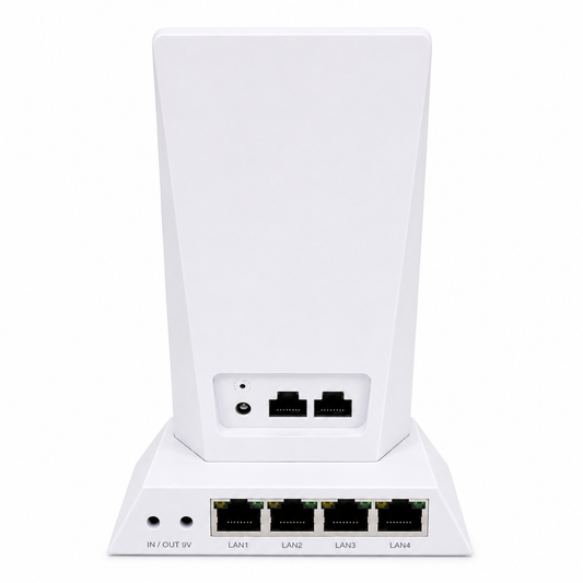 Starlink Mini / Mini X対応 4ポート有線LAN拡張HUB スターリンクミニのルーターを上部スロットにセットして使えるRJ45 LANハブ