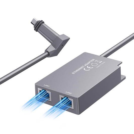 Starlink・スターリンクV2対応 デュアルRJ45ポート Ethernetアダプター 2ポート 有線LAN接続