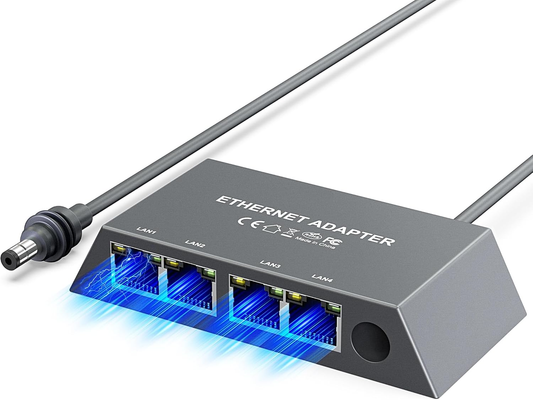 Starlink(スターリンク)Gen3(Standard 4 / 4 X)・Mini対応 4ポートEthernetアダプター本体 RJ45×4 有線LAN接続