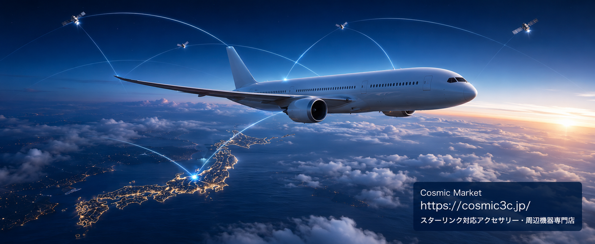 【2026年最新】航空機向けStarlink完全ガイド｜料金プラン・日本発着便・航空会社の無料Wi-Fi事情