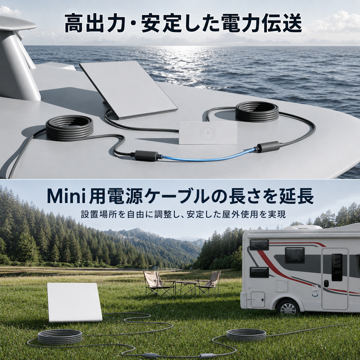 Starlink Mini用DC中継アダプター 高出力で安定した電力伝送をサポートする屋外使用イメージ