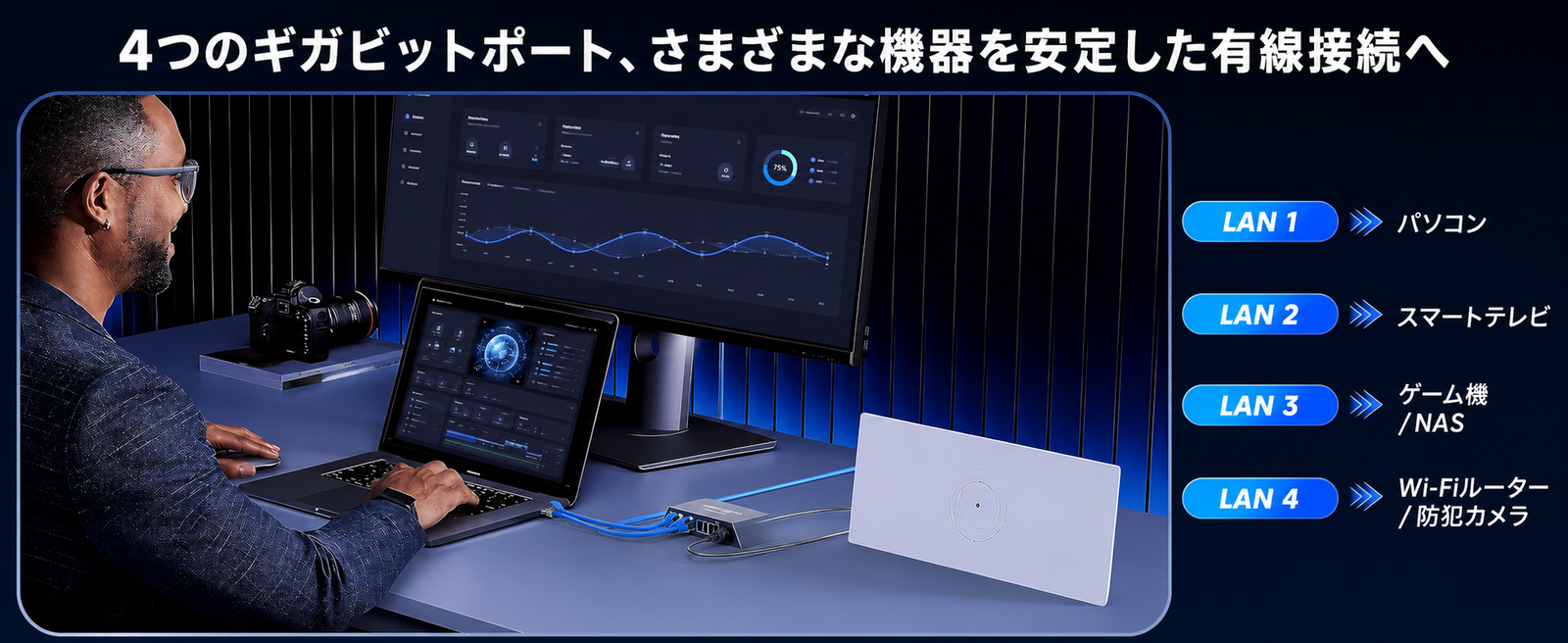 スターリンク用Ethernetアダプターで複数機器を安定した有線LAN接続へ
