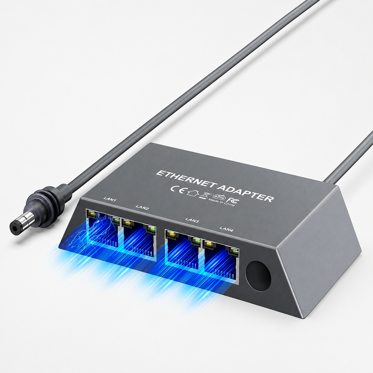 Starlink V3/Miniイーサネットアダプター 4ポート RJ45搭載 ギガビット有線LAN対応アクセサリー