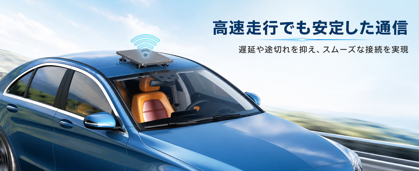 Starlink Mini用マグネット式ルーフマウントの水上利用・車載利用シーンを紹介する画像