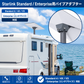 Starlink Standard / Enterprise用スターリンクパイプアダプターをRV車に屋外設置したイメージ