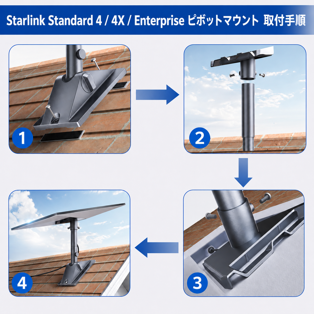 Starlink標準ピボットマウント Standard 4・4X・Enterprise対応 スター