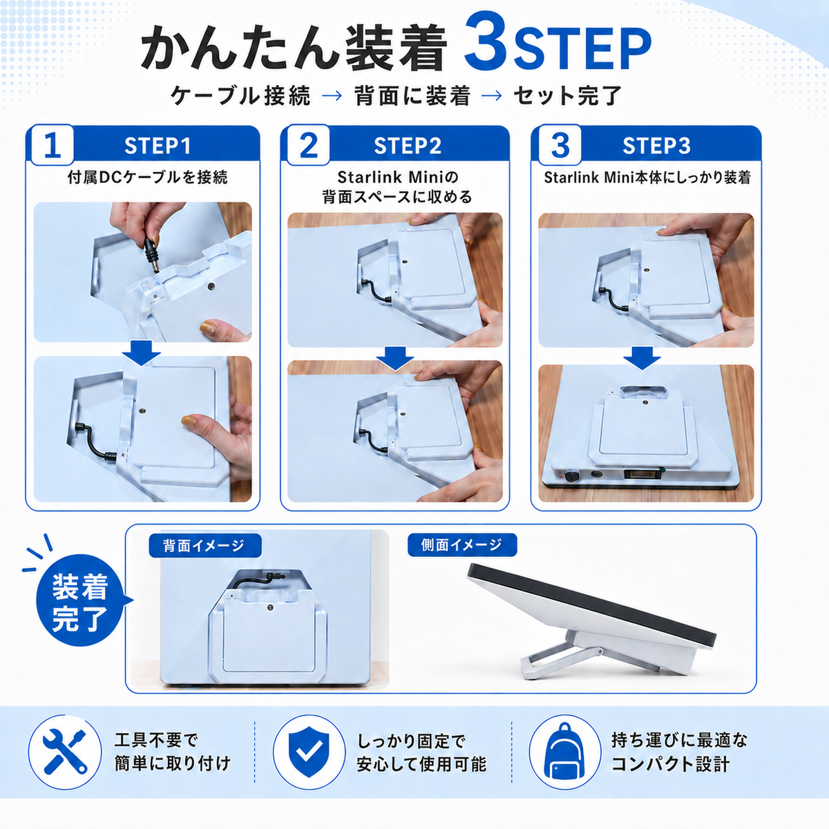 Starlink用ポータブル電源バンク 27500mAh 99Wh Mini / Mini X（スター