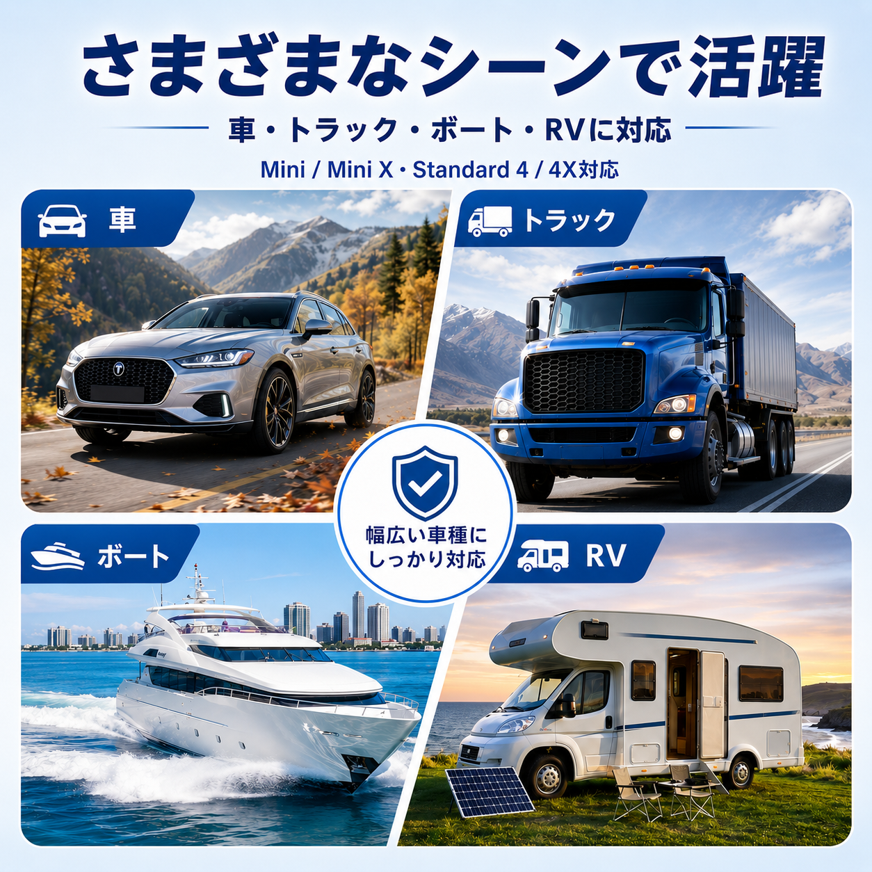 Starlink Standard 4 / 4X・Mini / Mini X対応 車載電源アダプター 車・トラック・ボート・RVでの使用に便利