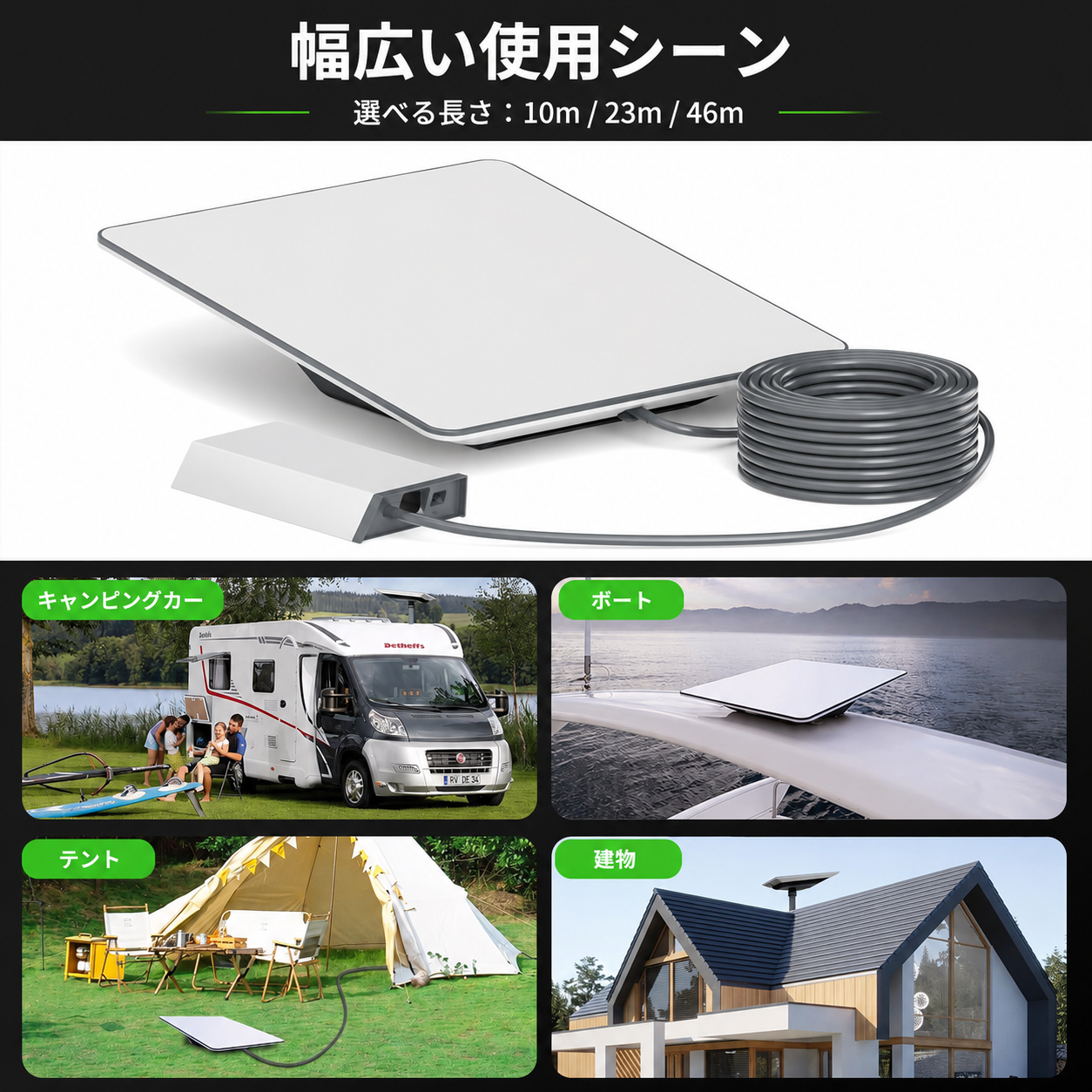 Starlink・スターリンクPerformance（第2世代）用LANケーブルの幅広い使用シーン