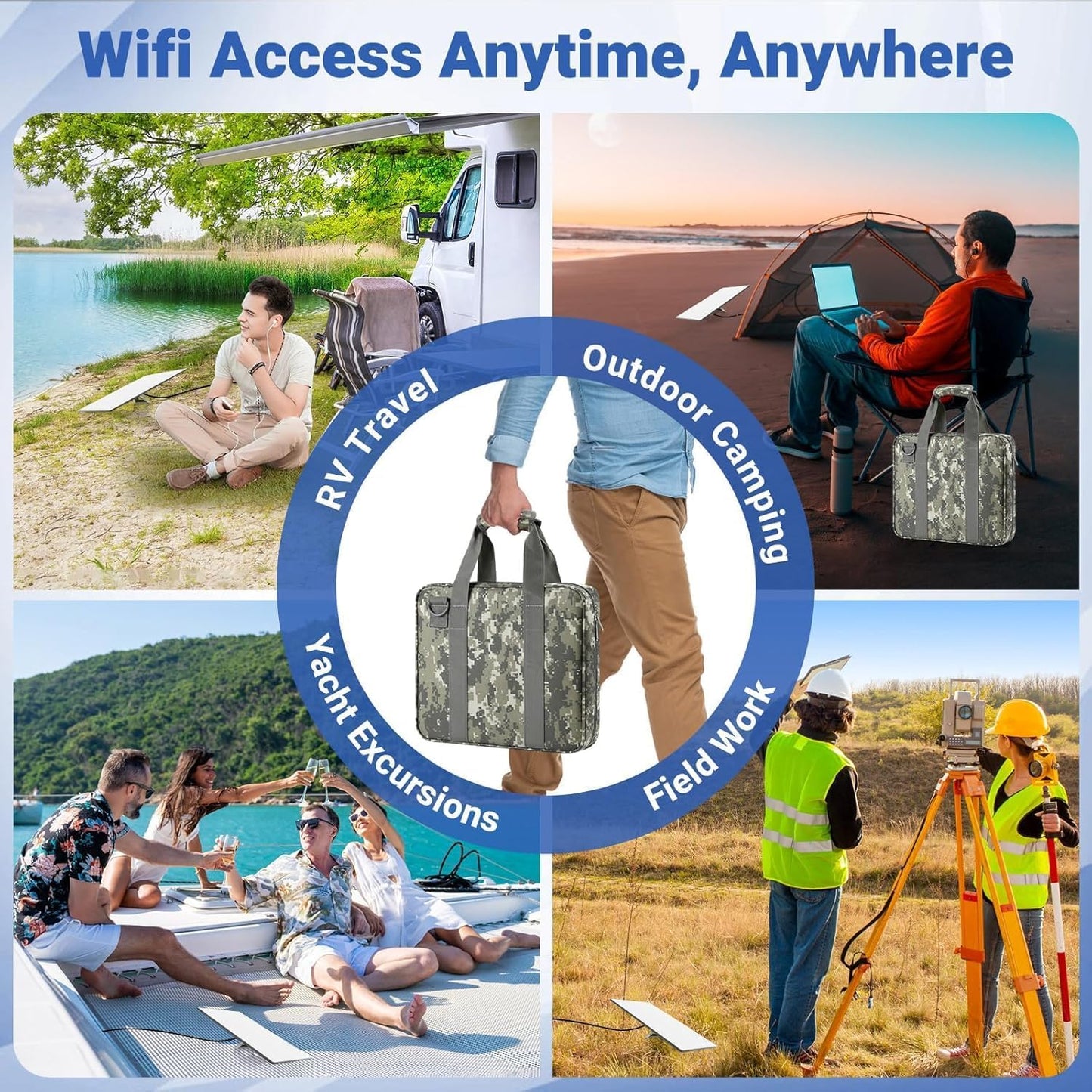 Starlink Mini 収納バッグ キャリングケース ショルダーストラップ付 大容量 防水 防塵 耐衝撃 Starlink Mini本体・電源・ケーブル収納対応 アウトドア・キャンプ・車中泊用