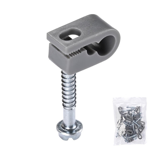 Starlink ケーブルクリップ 20個セット ネジ固定式 ケーブルホルダー 配線整理 壁・デスク対応 屋内外兼用 直径3.8〜6.3mm対応 スターリンクアクセサリー