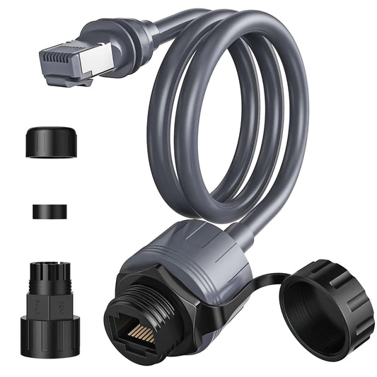 Starlink Gen3 & Mini対応RJ45変換Ethernetアダプター 2個セット 2000Mbps高速通信 24AWG 高純度銅 IP68防水 SPX-RJ45 カプラー 延長・修理用 プラグ＆プレイ 屋外対応 Starlink V3アクセサリー