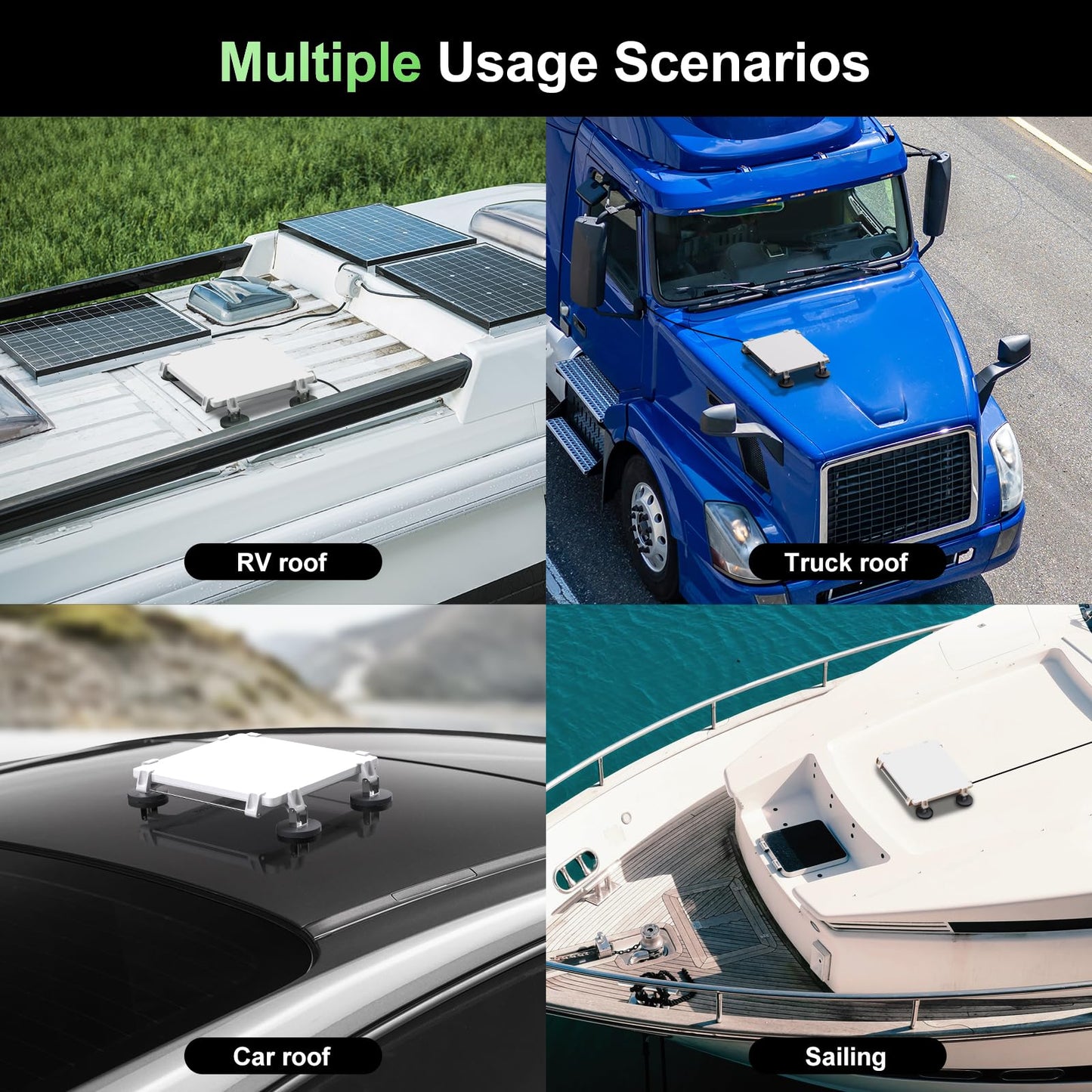 Starlink Mini マグネットマウント 車載ルーフ用 強力磁石固定 100lbs耐荷重 穴あけ不要 Starlink Mini専用 取付キット 防水耐熱 ABS+PC RV・トラック・船舶対応 簡単脱着 スターリンクミニアクセサリー