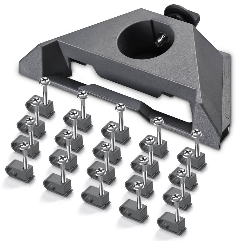 Starlink Mini用 パイプアダプター ポール取付マウント 最大38mm対応 傾斜角設計 高耐久ガラス繊維強化PC製 屋外設置 防水 固定金具セット