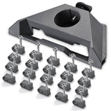 Starlink Mini用 パイプアダプター ポール取付マウント 最大38mm対応 傾斜角設計 高耐久ガラス繊維強化PC製 屋外設置 防水 固定金具セット