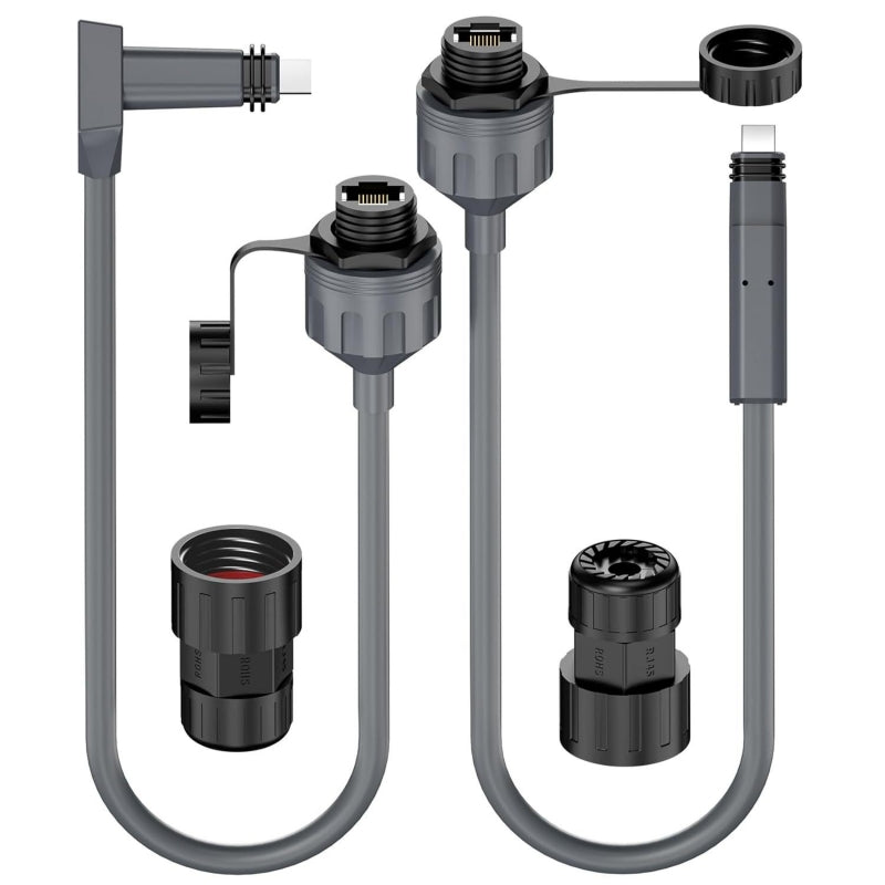 Starlink・スターリンク 第2世代 Gen2 / V2用 SPX to RJ45変換延長アダプター 2本セット 防水LAN延長ケーブル