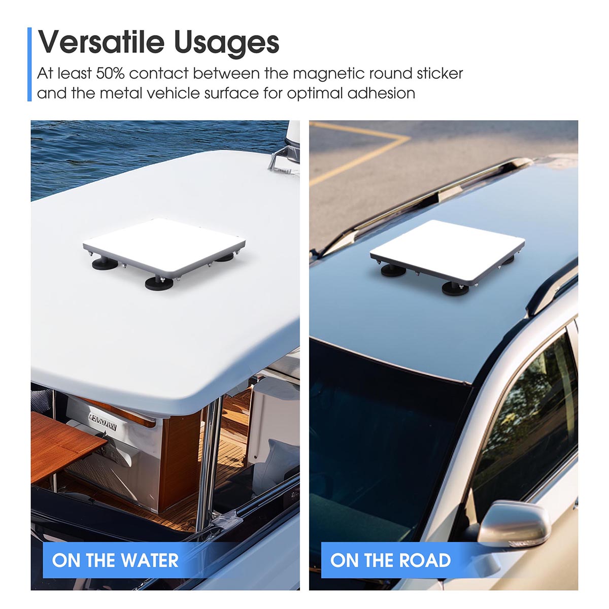 Starlink Mini 車載マグネットマウント 4強力磁石式 220LBS吸着力 アルミ合金製 防水・耐候 カールーフ取付 スターリンクミニ用 簡単設置