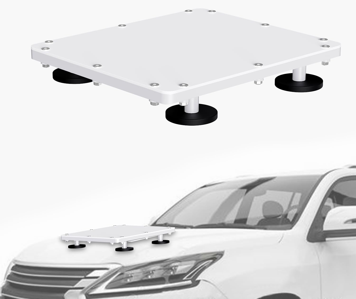 Starlink Mini / Mini X対応 ホワイト マグネット式車載ルーフマウント 保護カバー付き